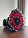 Bouquet cœur noir