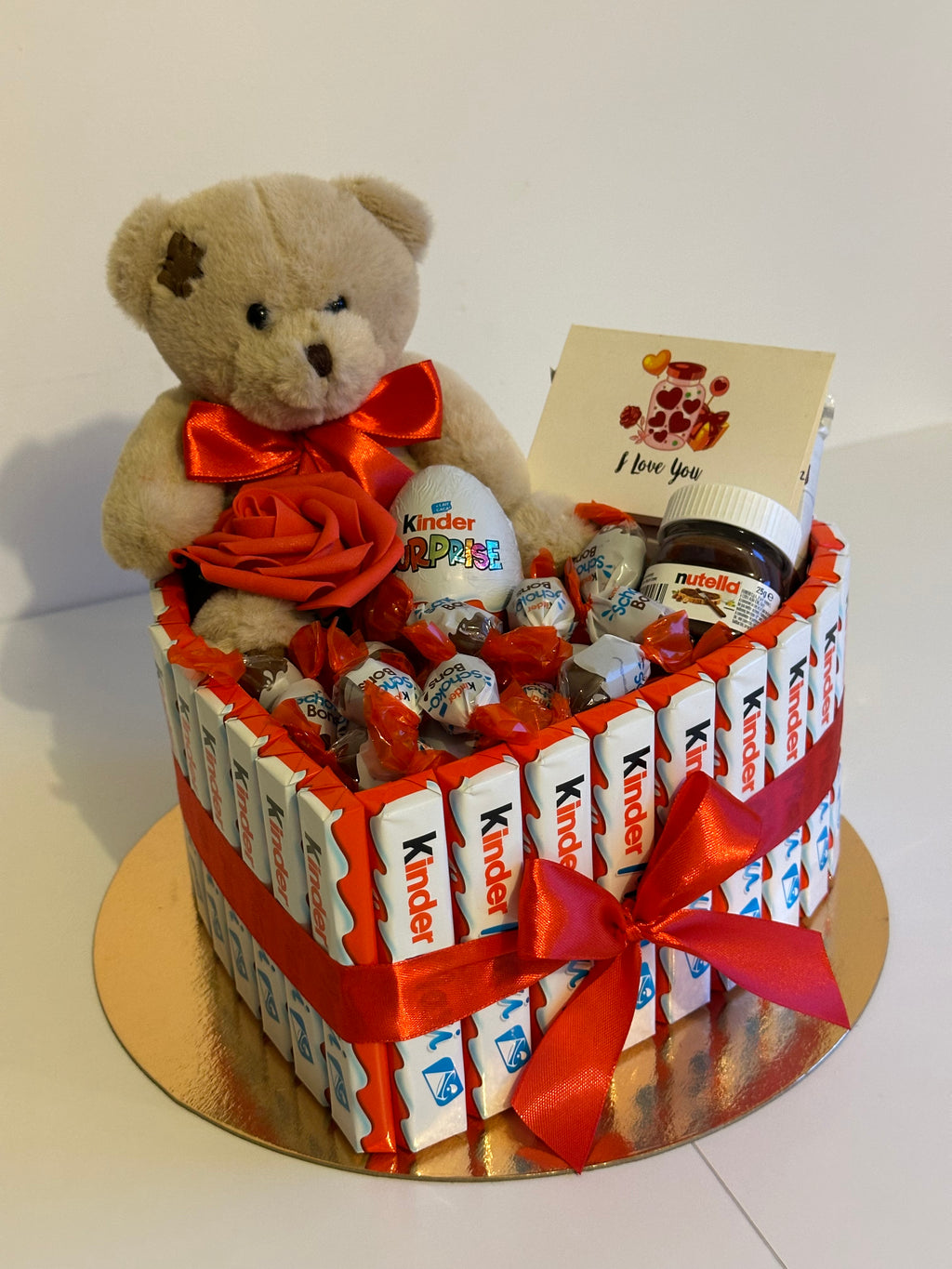 Box en cœur + peluche