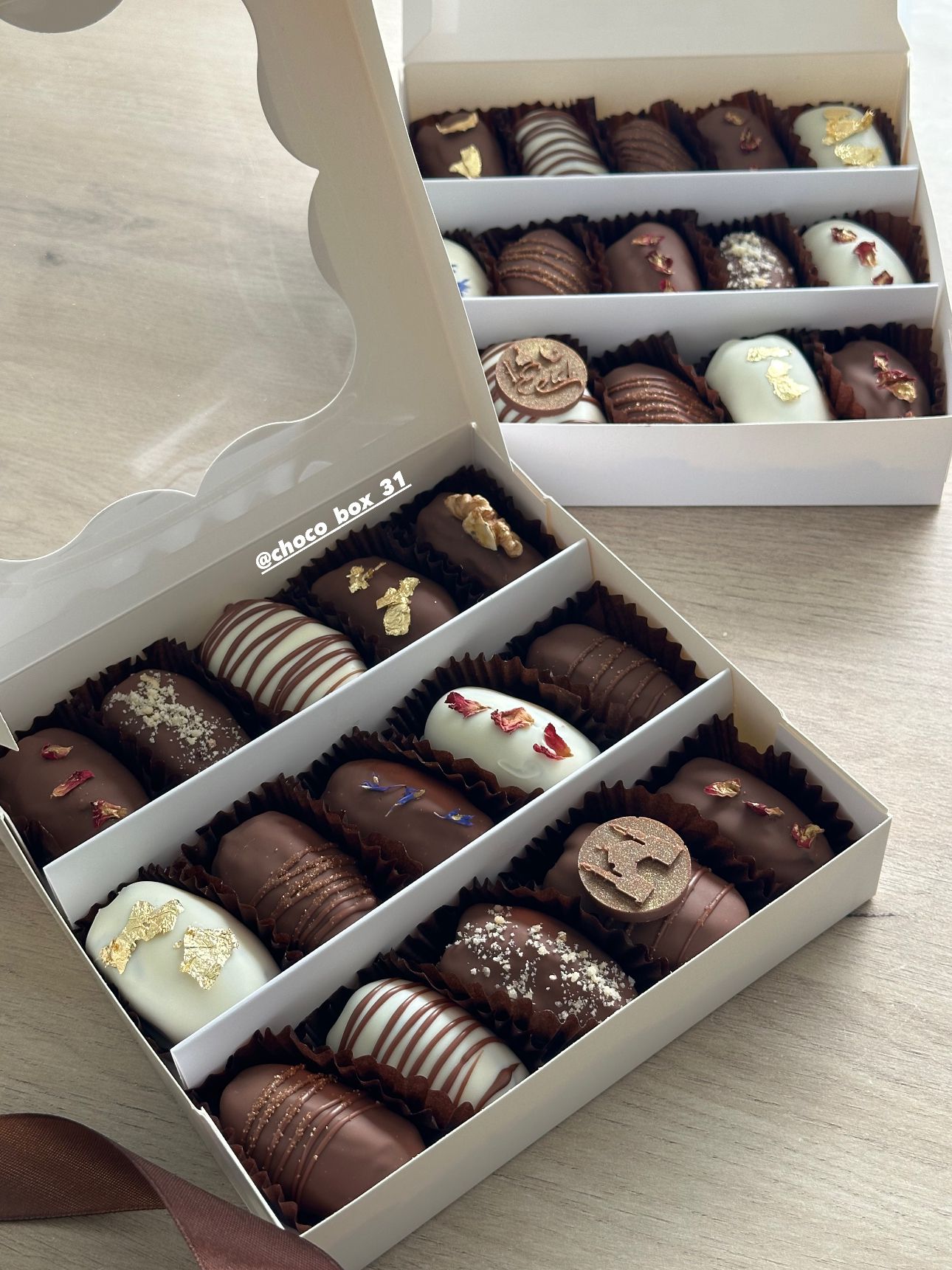 Dattes Medjoul enrobées et fourrées - Boîte de 15