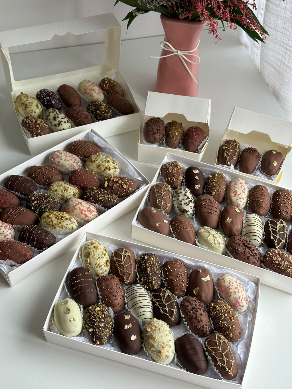 Dattes Medjoul enrobées et fourrées - Boîte de 18